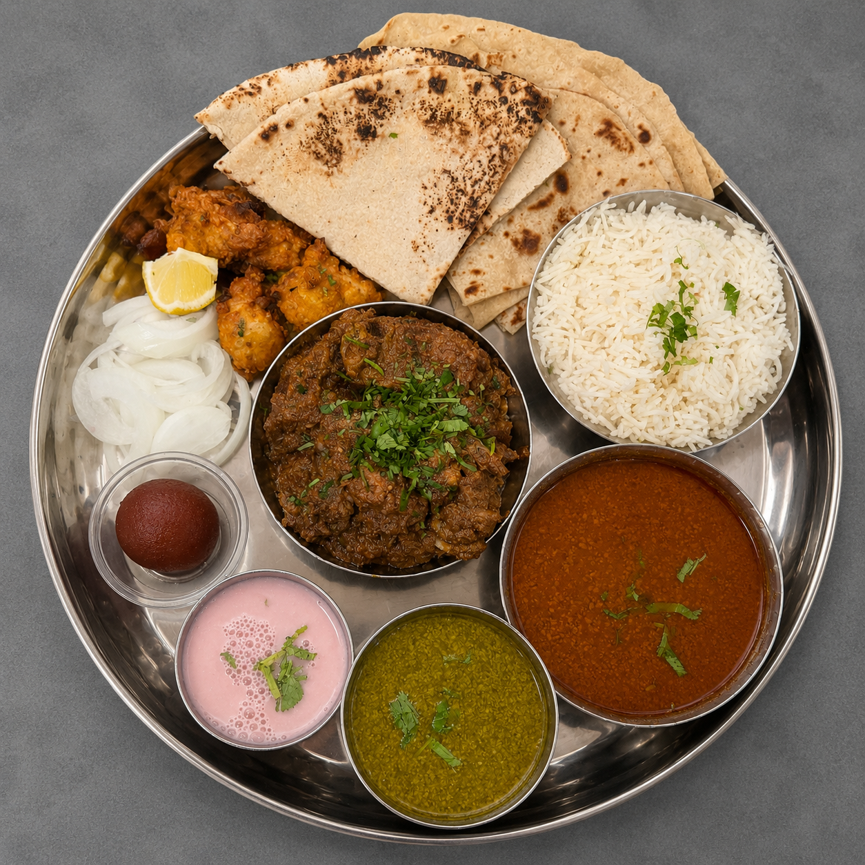 Puneri Chicken Thali